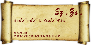 Szórát Zsófia névjegykártya